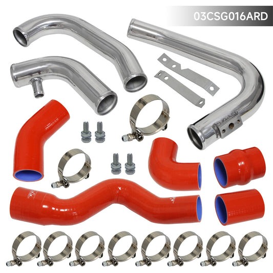 Red Intercooler Piping PIPE Kit for 02-06 for Audi A4 1.8T Turbo B6 Quattro Aluminum