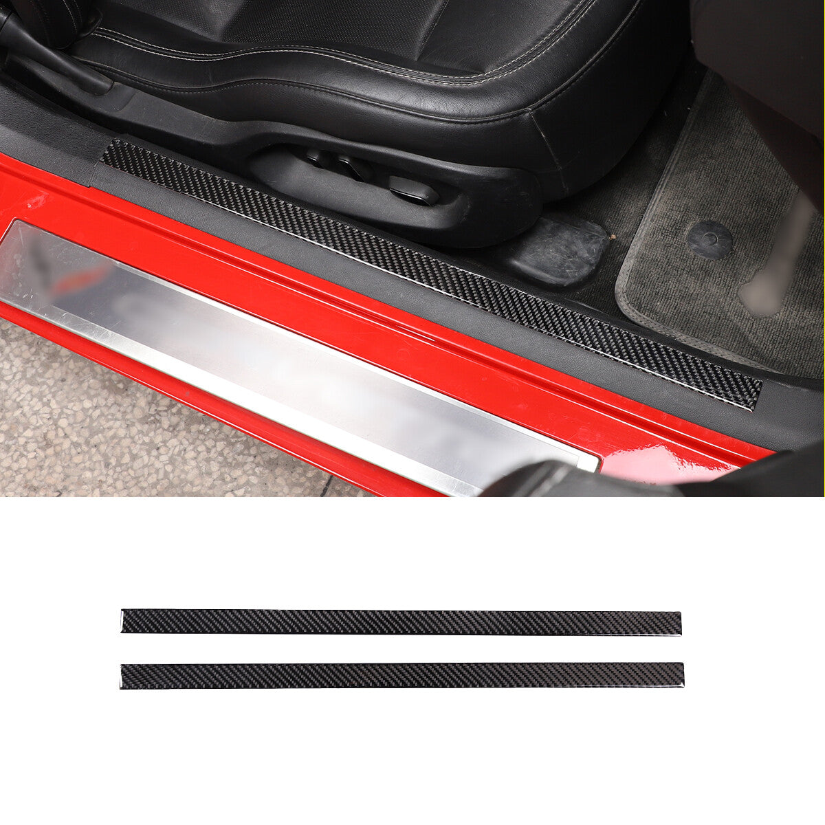 ABS carbon fiber dashboard side strip trim sticker for Range Rover Sport 2018-22