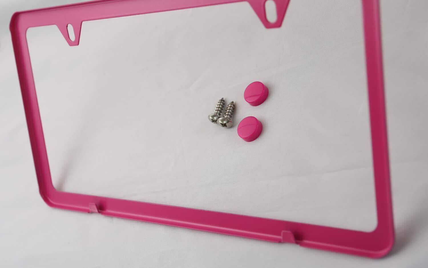 Car license plate frame cover cap trunk hot pink  for ford