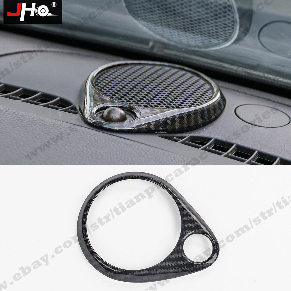 Carbon Fiber Car Dashboard Speaker Cover Trim Decor Cap for Jeep Grand Cherokee