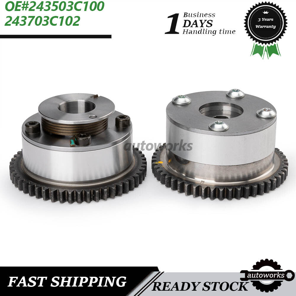 2x for Hyundai for Kia Sorento Azera Intake  Exhaust Camshaft VVT Sprocket 3.3 3.8L