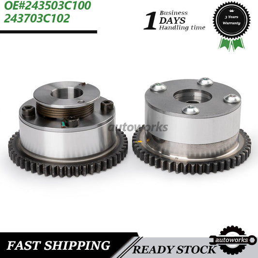 2x for Hyundai for Kia Sorento Azera Intake  Exhaust Camshaft VVT Sprocket 3.3 3.8L