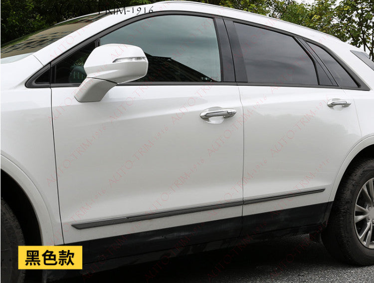 for Cadillac XT5 2017-2023 Black Body Door Sill Side Molding Strips Trim Garnish