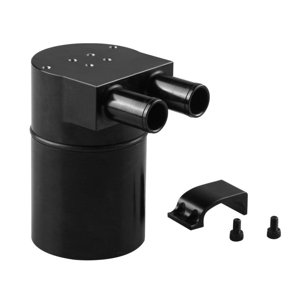 Black Billet Aluminum Oil Catch Can Tank Bottle Baffled for BMW N54 335i 535i