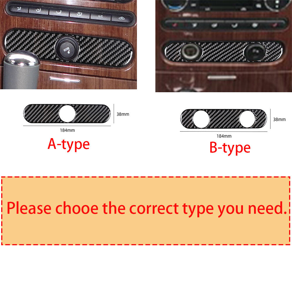 Carbon Fiber Center Cigarette Lighter Panel Cover for Ford F-150 FX4 2004-2008 B