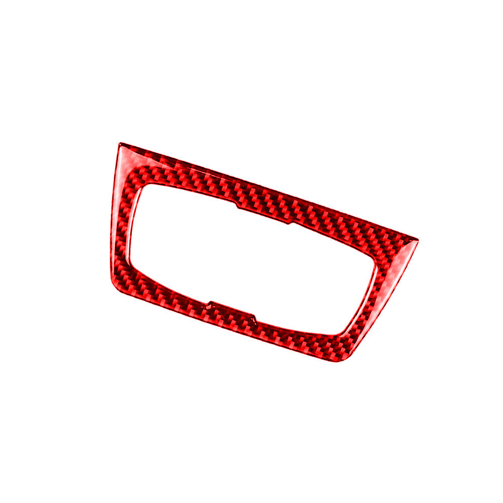 Red carbon fiber headlight switch trim for BMW 3 Series F30 2013-2019