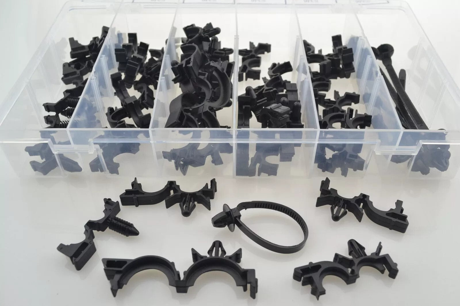 54 Pcs Car Body Wiring Harness Fastener Routing Clips Convoluted Assortment Kit