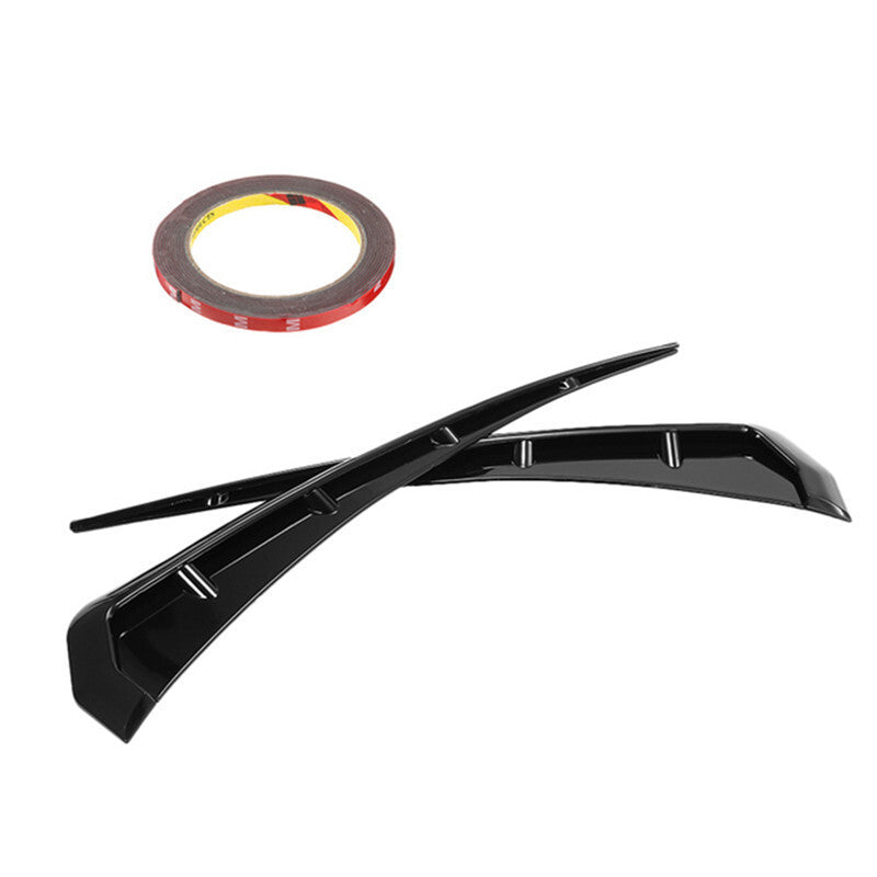 2Pcs Car Black Fen Der Side Gills Wing Air Flow Fender Grill Intake Vent Sticker