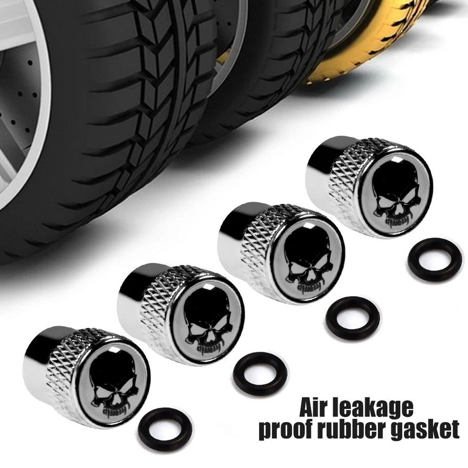 4-piece car tire valve cover rod air dust cover dustproof red rocket for Chevrolet