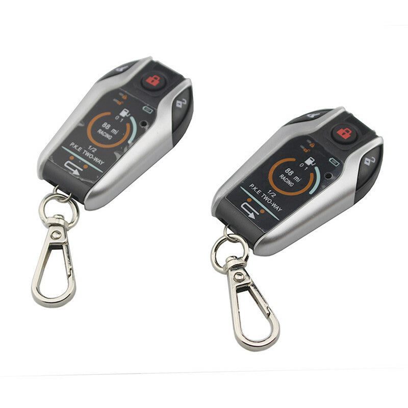 Motorcycle Anti-Theft Two-Way Alarm Automatic Locking Unlock Key Start Flameout