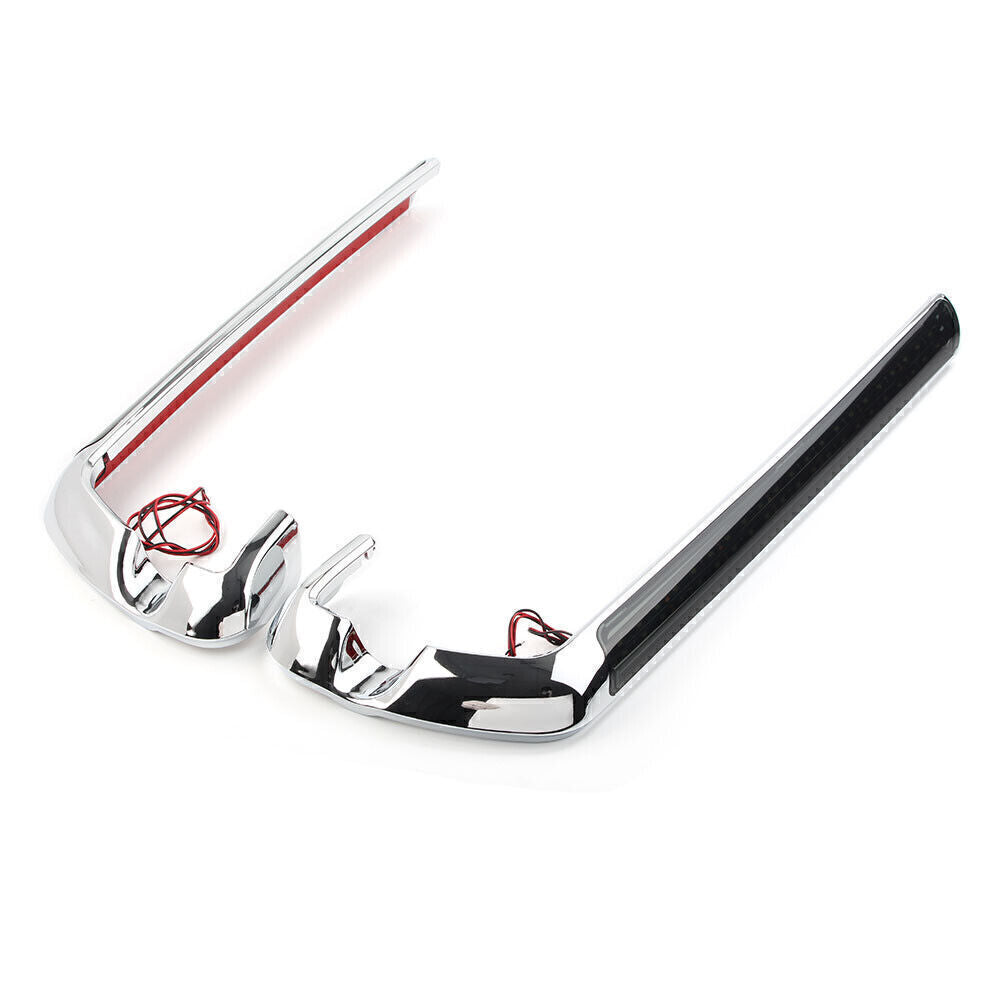 2x Saddlebag LED Side Marker Light Smoke Lens Fit for Harley Touring Road King 2014+