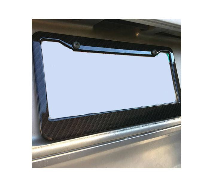 Suitable for Alfa Romeo license plate frame cover caps, trunk black carbon fiber