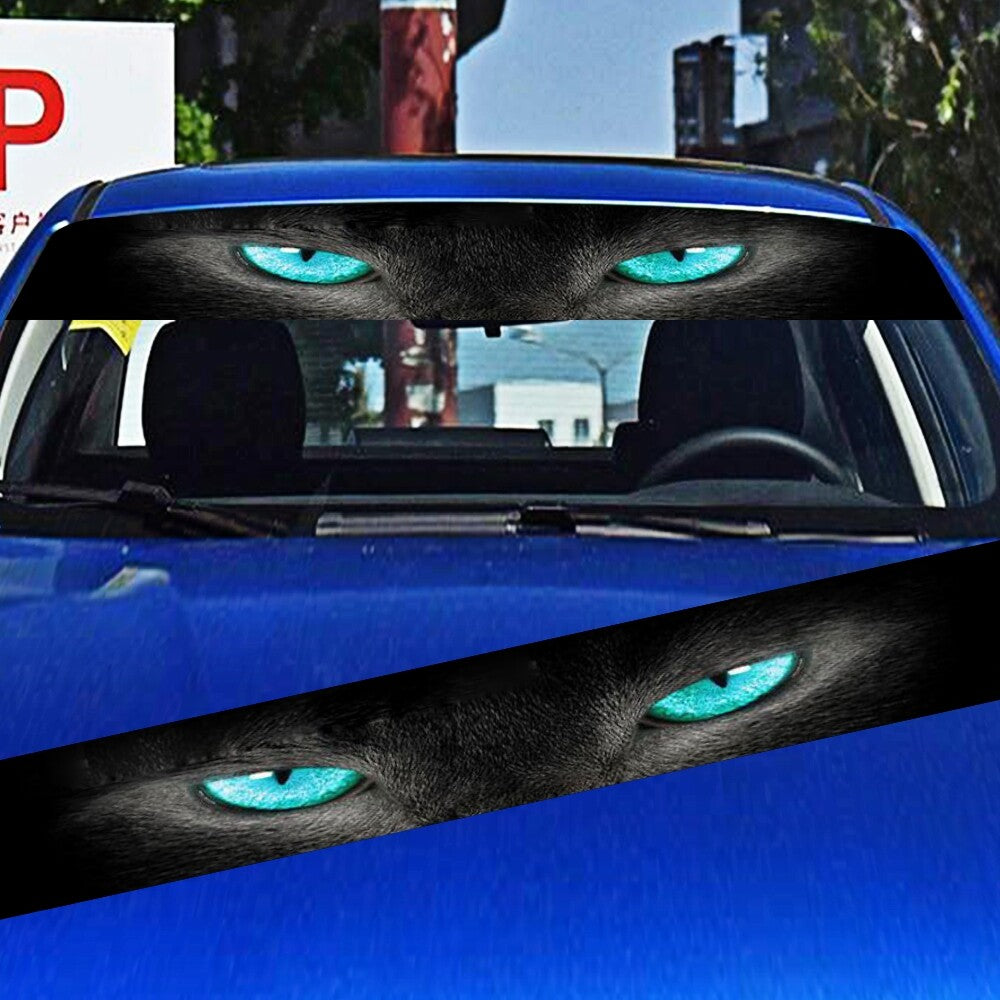 Blue Eyes Windshield Decal Banner Sticker For Front Rear Window DIY Accessories
