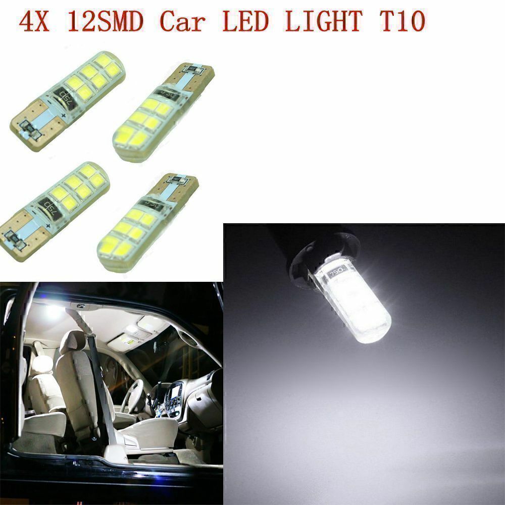 T10 12SMD 12V LED Lights 2835 W5W Canbus tail light backup lights Bulbs 4pcs