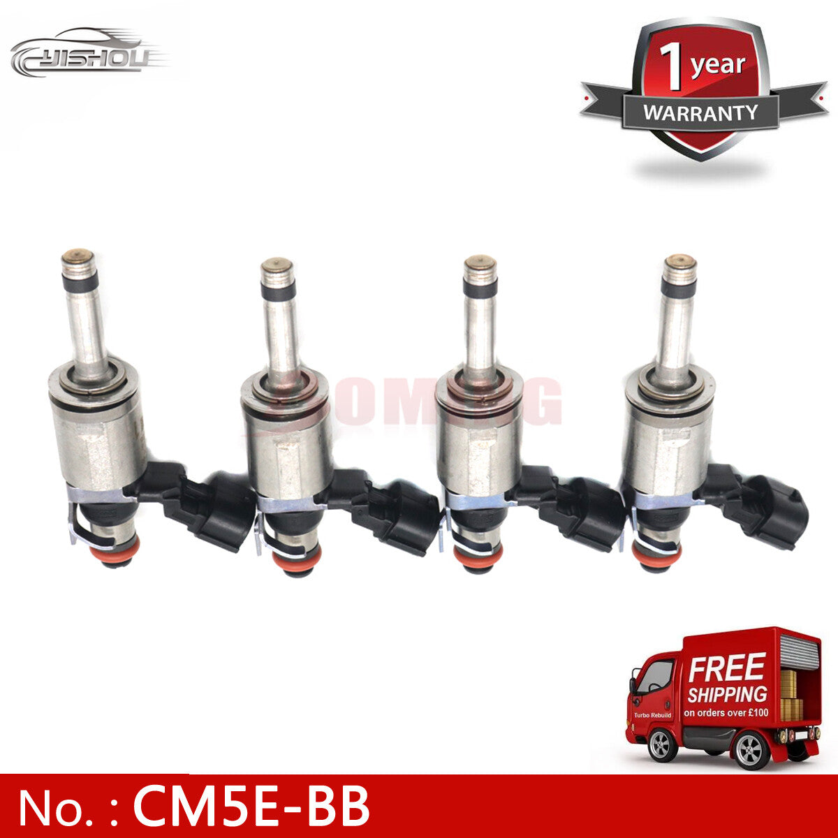 4-piece fuel injector kit CM5E-BB for Ford Focus 2.0L L4 EcoBoost GDI 2012-2015