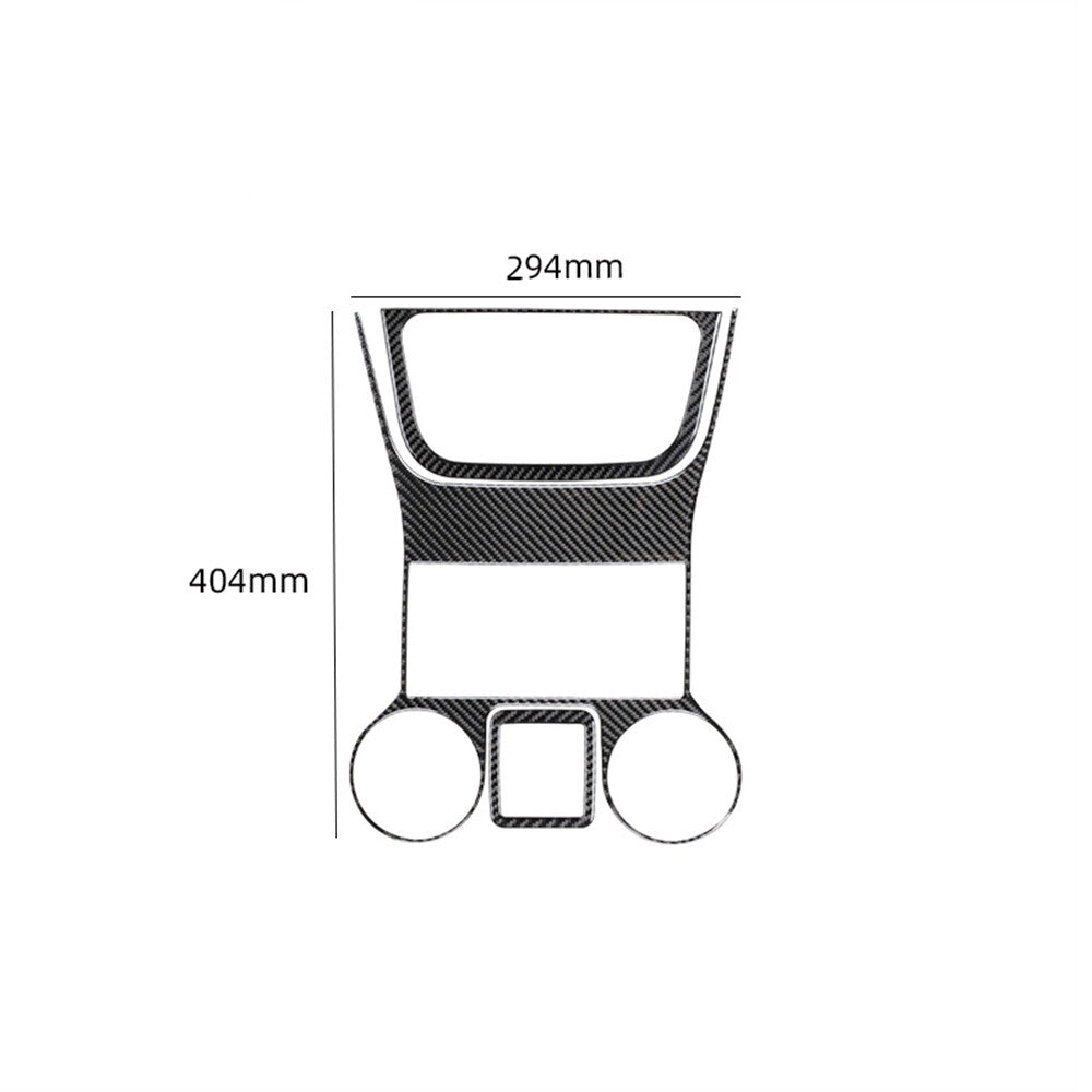 3X Carbon Fiber CD Control Panel Cover Trim Type A for Jeep for Wrangler JK 2011-17