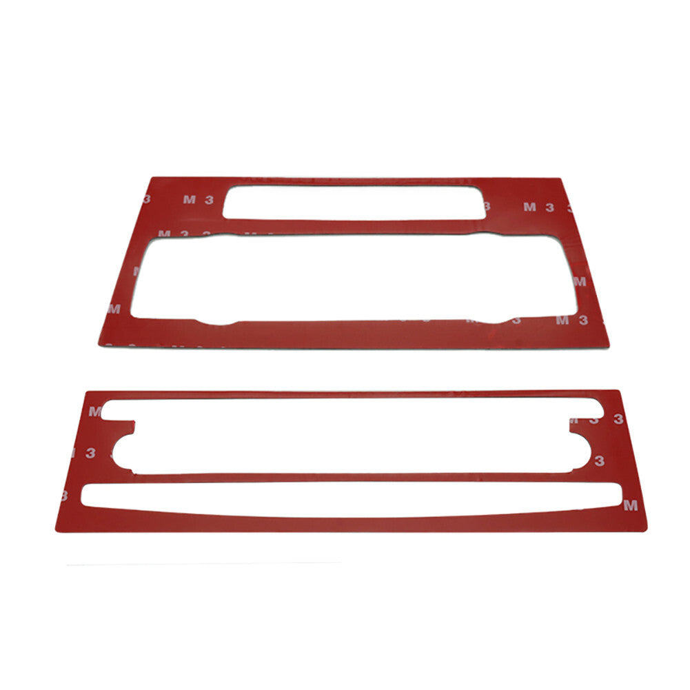 Red Carbon Fiber CD Control Panel For Air Conditioning Trim for BMW E90 3 Series 2005-12