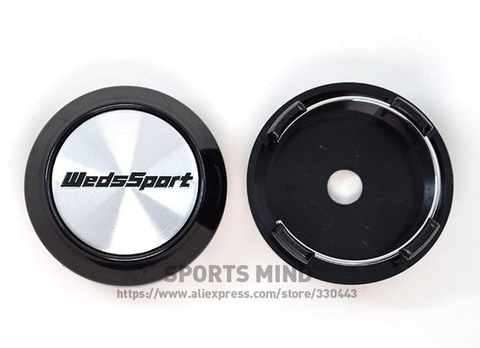 4x64mm Weds Sport Silver Decal Wheel Center Cap Badge Rim Cap Hub Cap TE37
