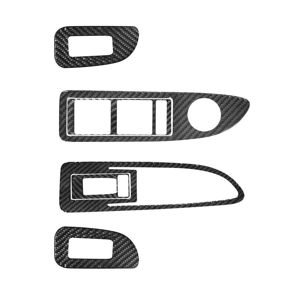 6Pcs Carbon Fiber Door Control Panel Cover Trim for Chrysler 200 2011-2014