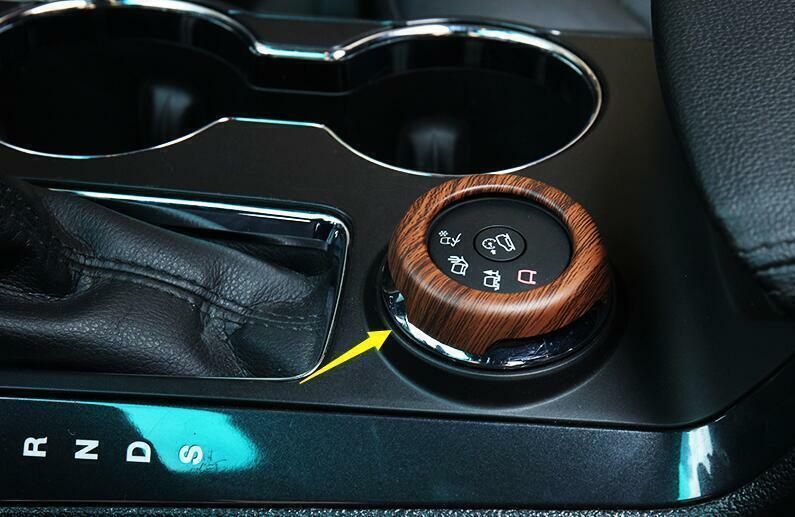 Driving Mode Switch Button Cover Ring for Ford Explorer 2011-19 Peach Wood Grain
