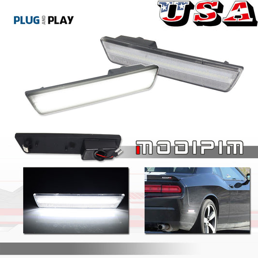 Frosted clear lens with white rear marker light for 2008-2014 for Dodge for Challenger