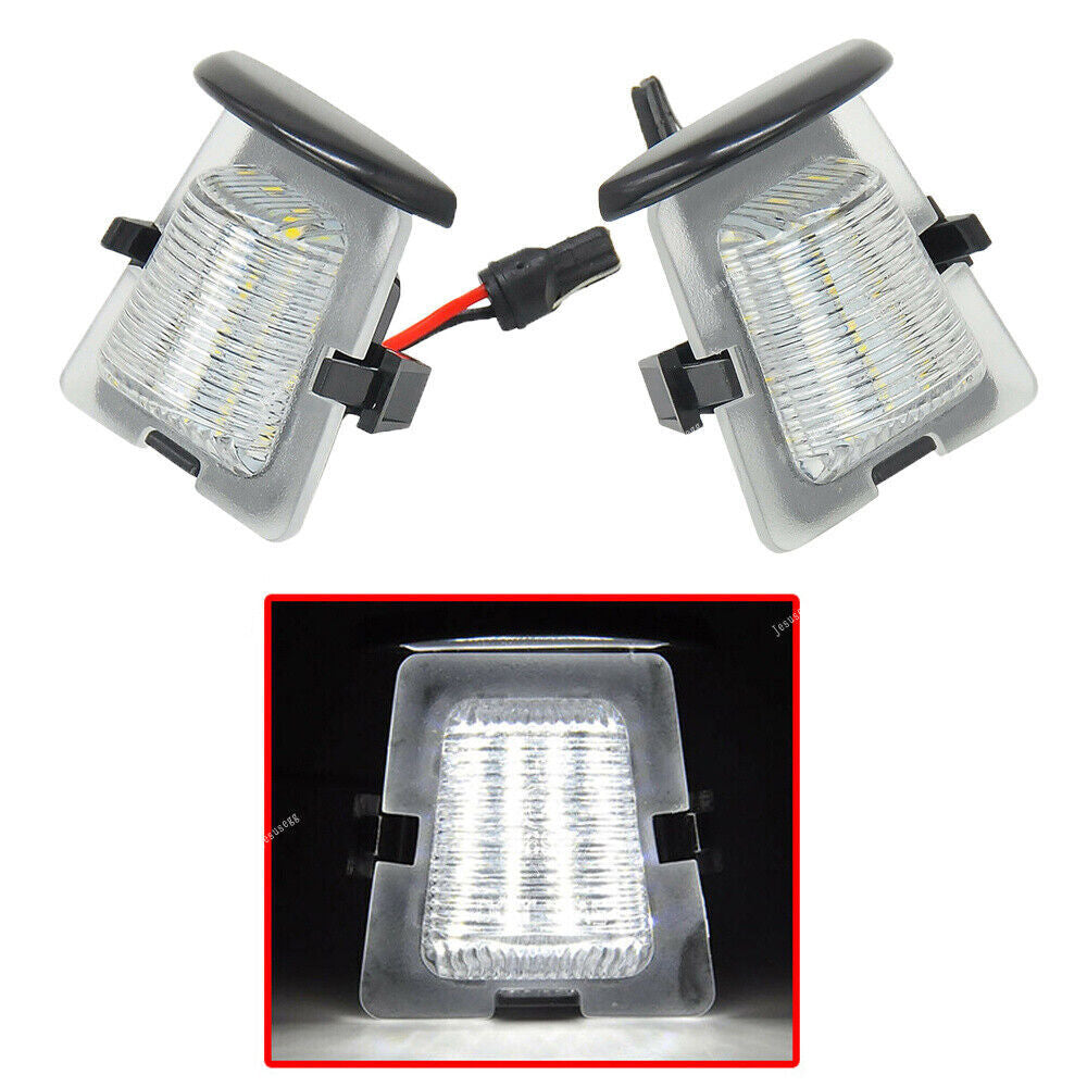 2X License Plate Light Housing Only with LED Bulb for Jeep for Wrangler JK 2007-2018