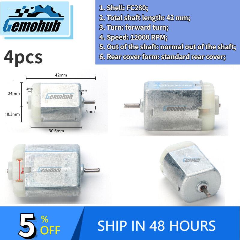 4pcs12V electric Dc motor FC280 Micro size used for Car Door Lock Actuator Motor