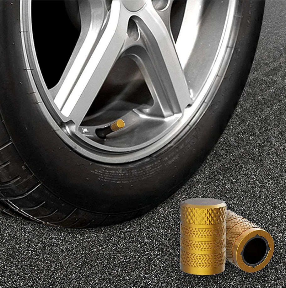 4-piece car tire valve cover rod air dust cover, dustproof and rustproof, red, suitable for Toyota .