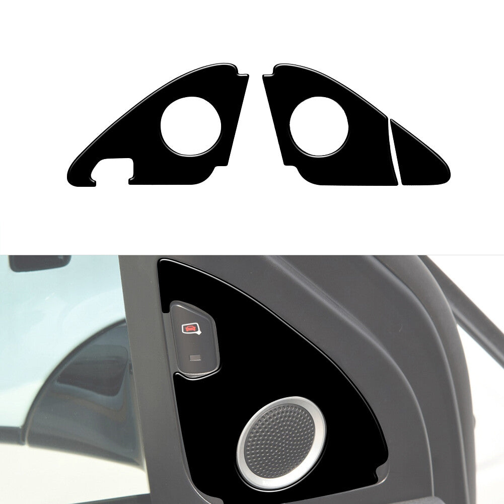 3Pcs Gloss Black Side Door Horn Trim Cover Decoration for Audi Q5 2009-2017