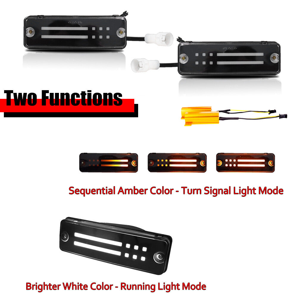 Euro Style smoke front bumper turn signals suitable for Toyota 4Runner Pickup (models 84-88)