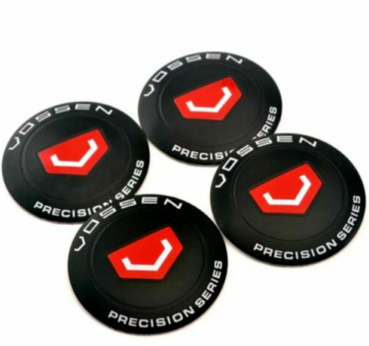 New 4x45mm black wheel decals, rim decals, and wheel stickers by Vossen.