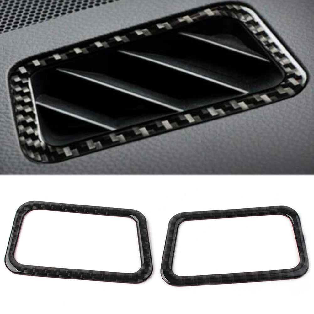 Carbon Fiber Dashboard Air Outlets Vent Cover Trim for Subaru Forester 2013-2018