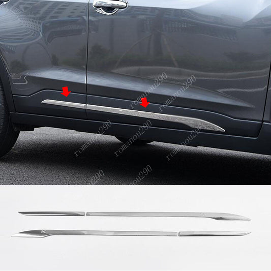4P for Nissan Kicks 2018-2022 Stainless Chrome Side Door Body Molding Cover Trim