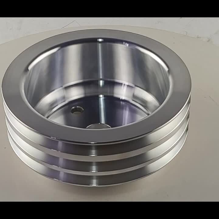 Aluminum 2 3 Groove Long Water Pump LWP Crank Pulley Kit For SBC for Chevy 283 327
