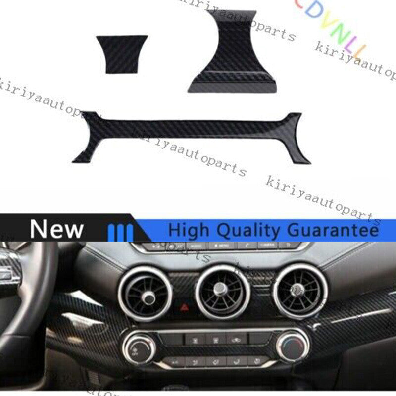 for Nissan Sentra Sylphy 20-22 Carbon Fiber Console AC Button Control Frame Trim