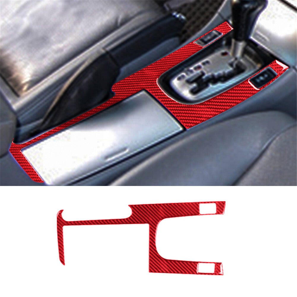 Central Gear Shifter Trim Panel Interior Carbon Fiber for Acura TSX 2003-08 Red
