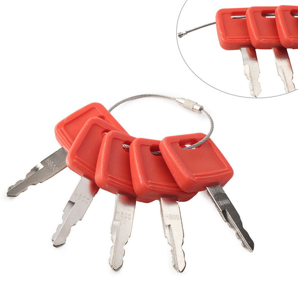 Ignition Keys w/Key Ring fit Excavator AT194969 AT147803 H800 5pcs
