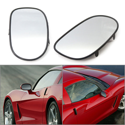 2x Car Mirror Glass Smooth Heated White Fit 2005-2013 for Chevrolet for Corvette