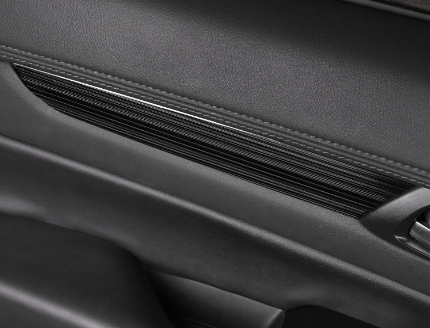 for Mazda CX-5 CX5 2017-24 Black Steel Inner Door Armrest Decor Strip Cover Trim