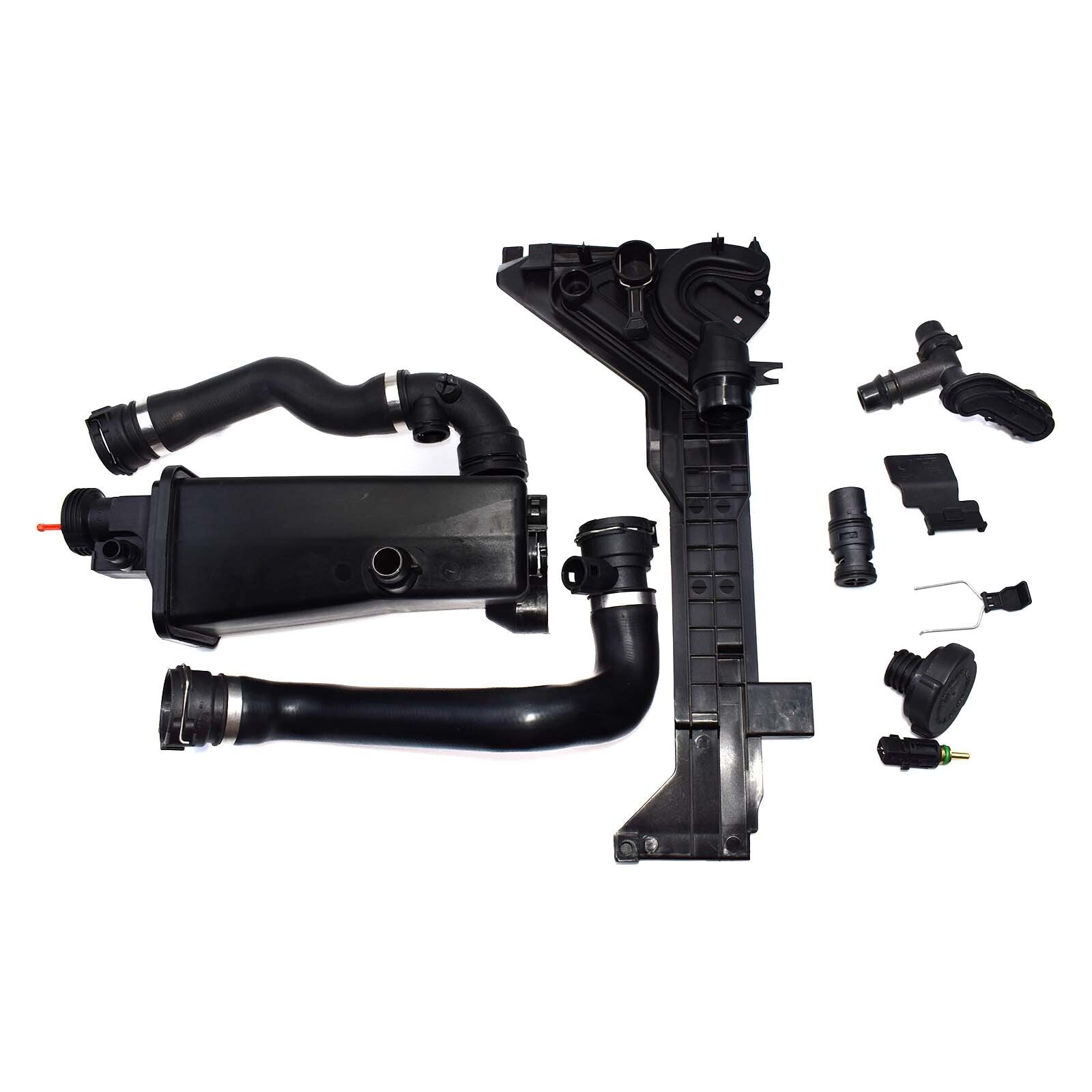 Expansion Tank Mounting Plate Coolant Hose Thermostat Sensor Kit for BMW E46
