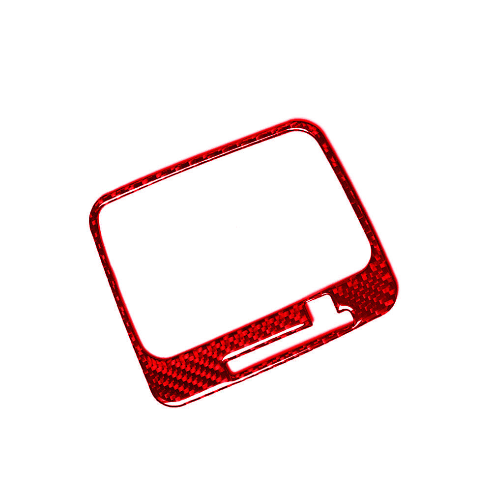 Red Carbon Fiber Gear Shift Panel Frame Trim Cover for VW for Golf MK7 2014-2019