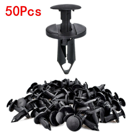 50Pcs 8mm Bumper Fender Splash Shield Push-Type Retainers For GM for Ford for Chrysler
