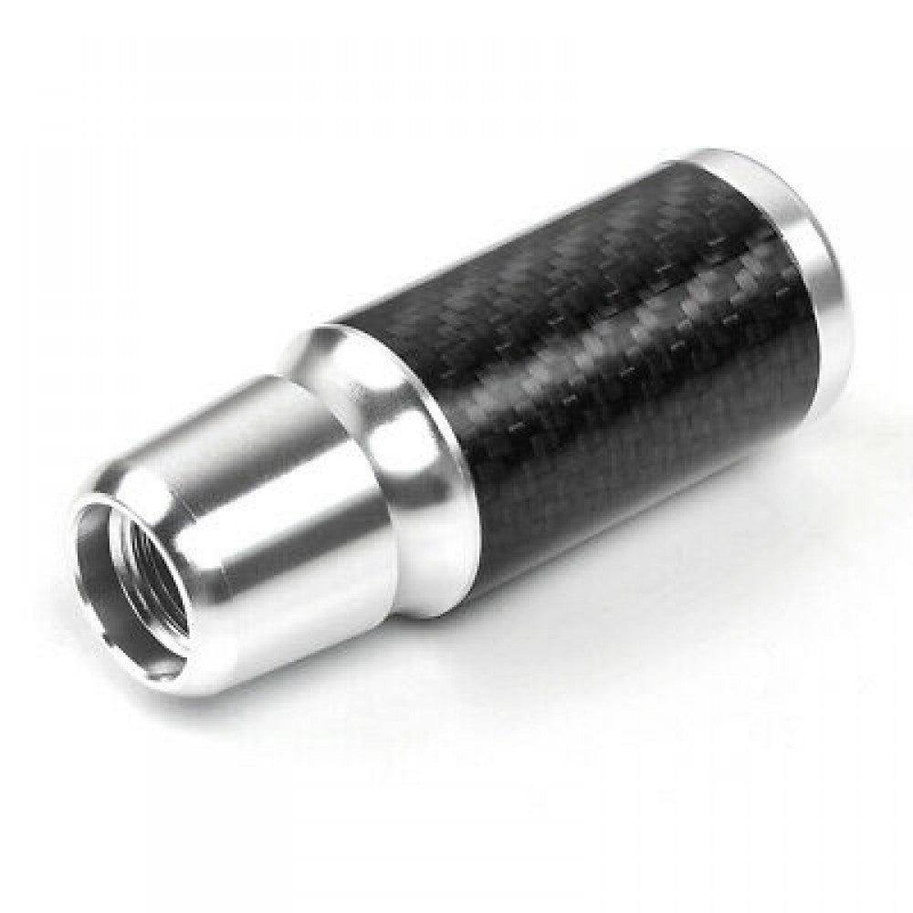 Carbon Fiber Auto Manual Gear Lever Car Shift Knob Universal 5 Speed Silver