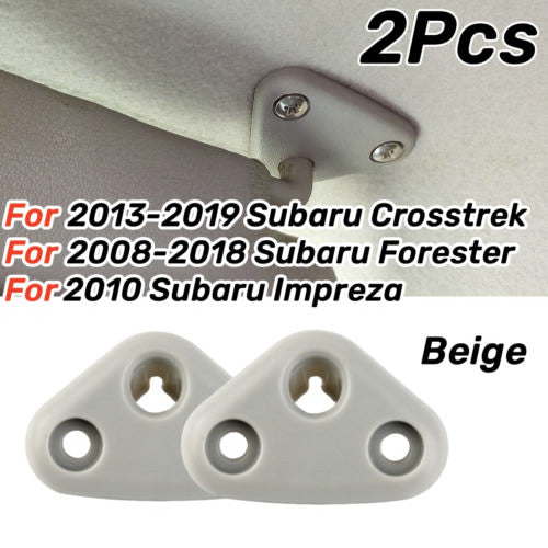 2 pieces for 2008-2019 for Subaru Forester 2010 Impreza Crosstrek sun visor base, beige