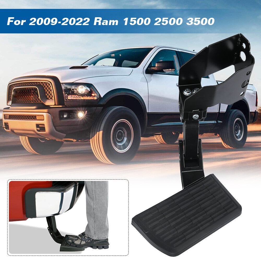 75306-01A 7530601A Metal Retractable Bumper Rear Bed Step For 09-22 for Dodge for Ram