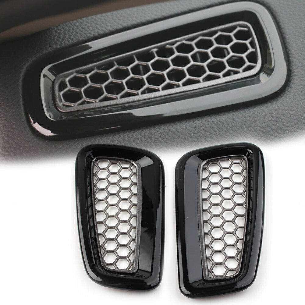 2x Black Honeycomb Inner Dash Side Air Vent Cover for Honda for Civic 11th 2022 Up