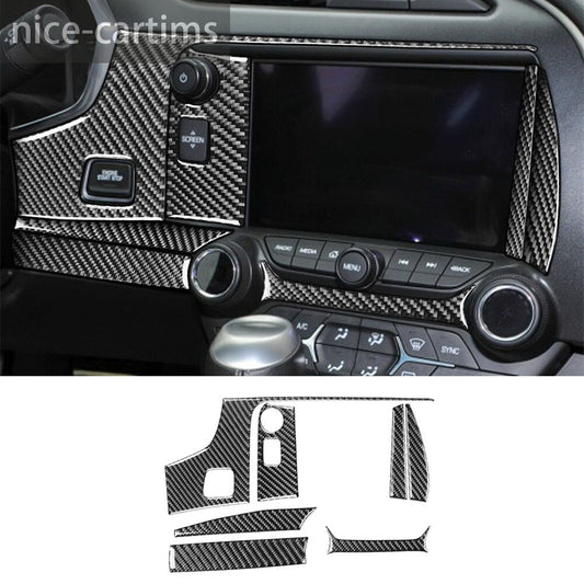 7¡ÁCarbon Fiber Central Control GPS Navigation Panel Trim for Corvette C7 2014-19