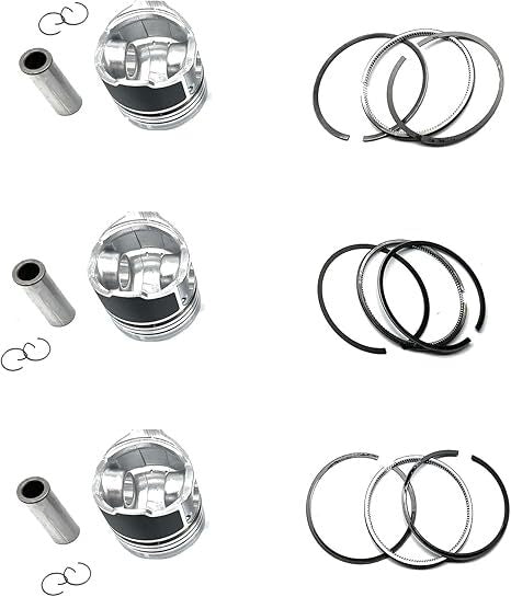3TNA72 Piston + Piston Rings Set STD 72.0mm for Yanmar 3TNA72 Engine (3 PCS)