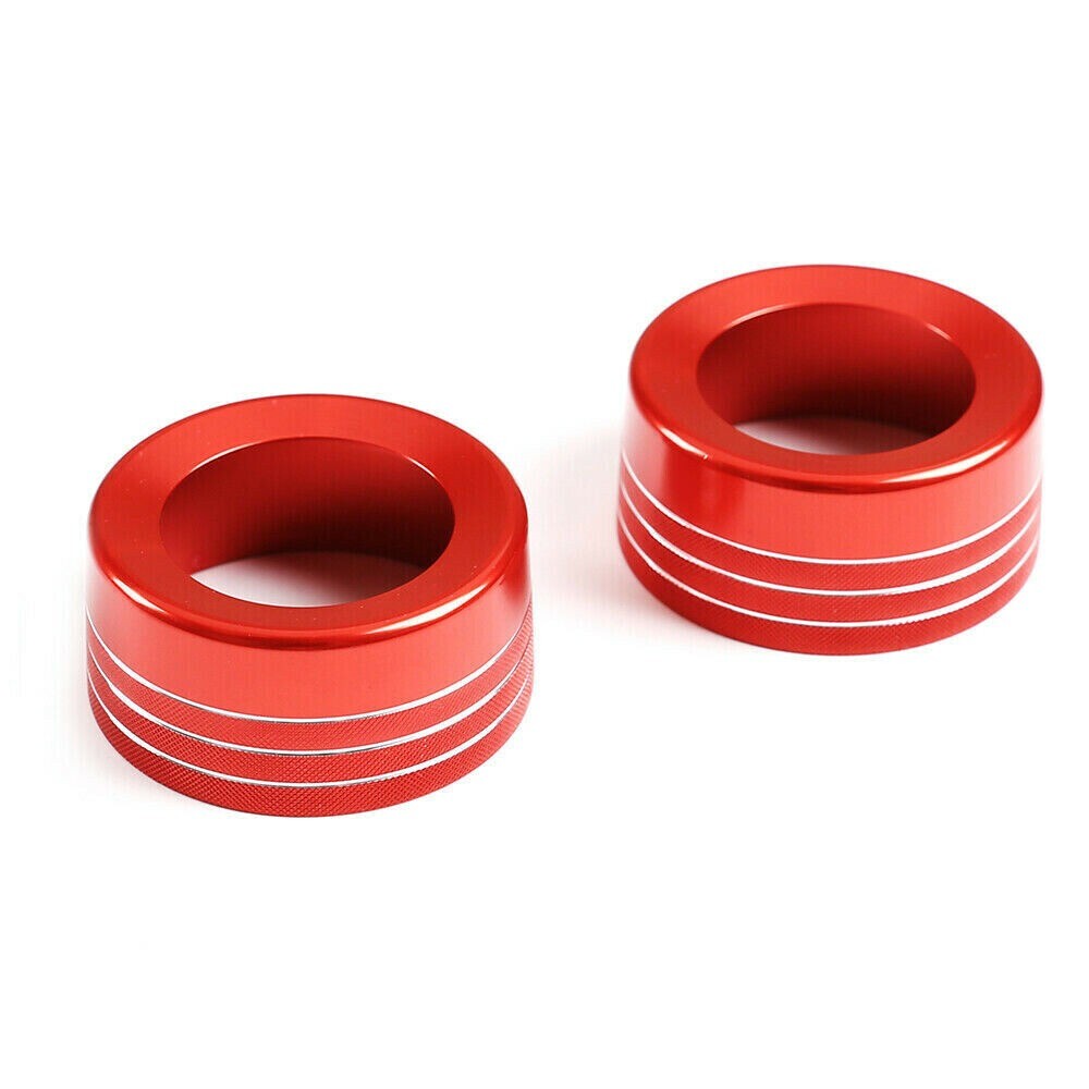 Alloy Red Car Console Air Conditioning Knob Ring Cover For T@yota Tundr@ 2014-20