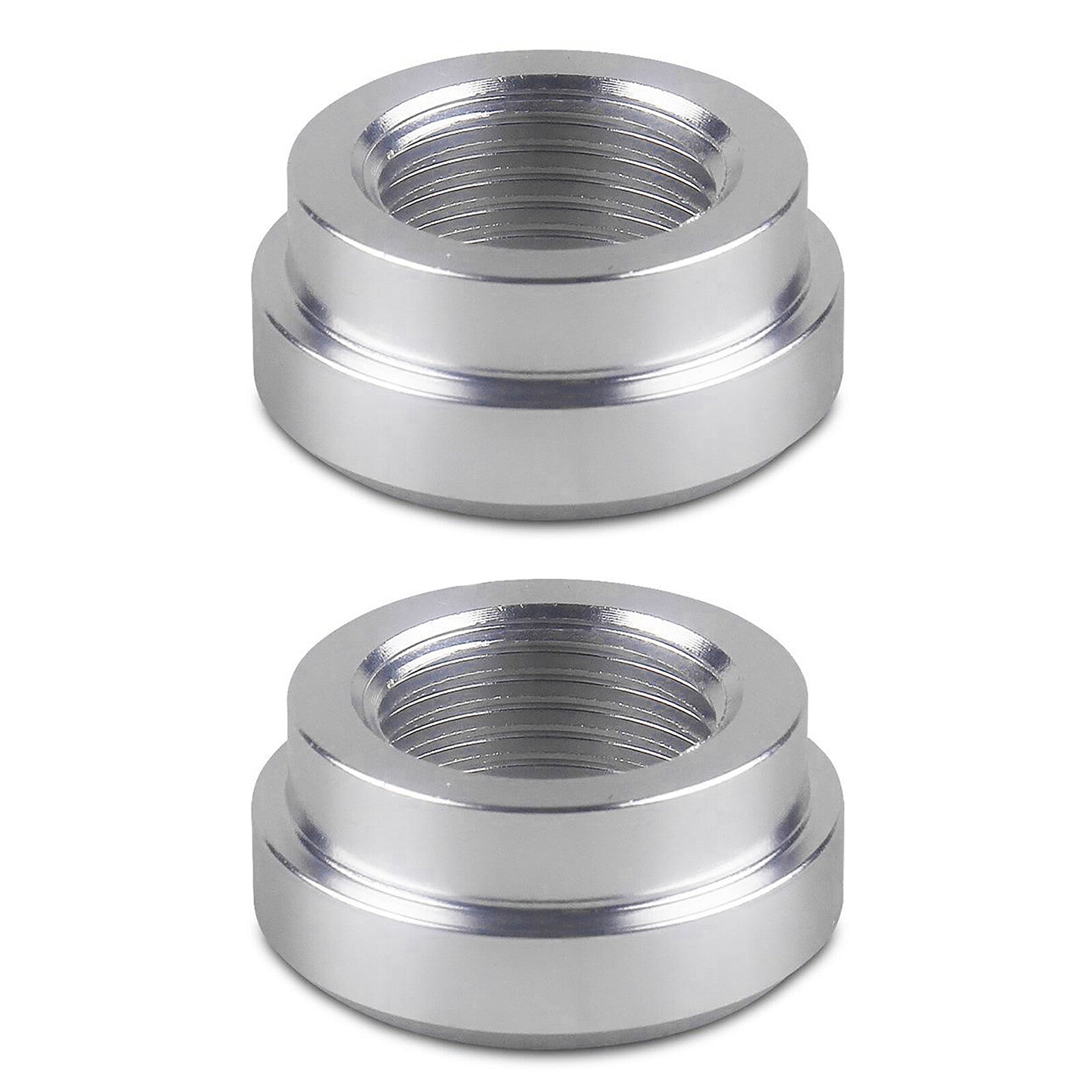 2Pcs Weld On Flange Fitting Bung Adapter 3/8 NPT Female Aluminum Accessories